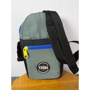 TENBA Small Camera‎ Bag Case Green Black Crossbody adjustable 8"x4"